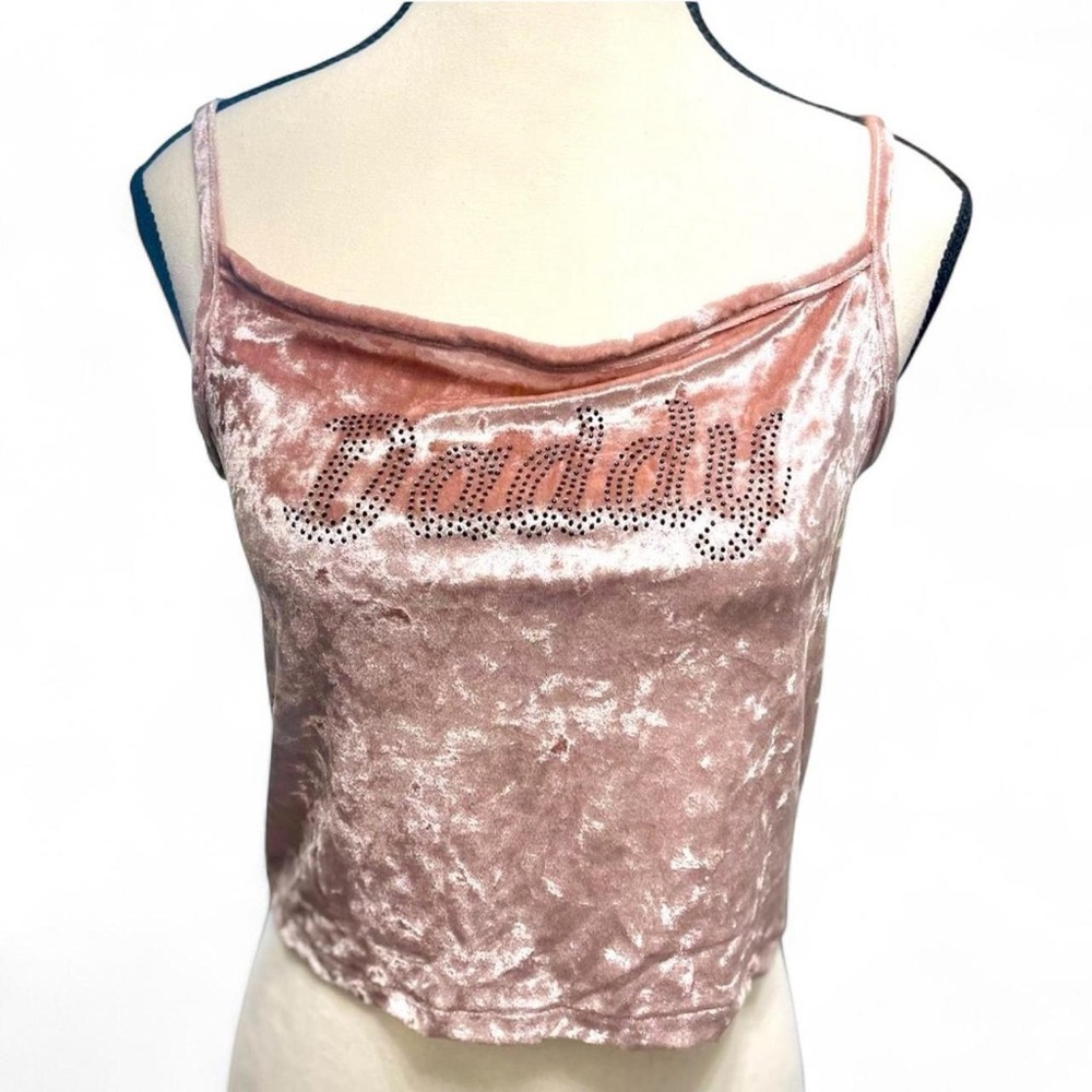 O-Mighty Pink Velvet Daddy Tank Top Large